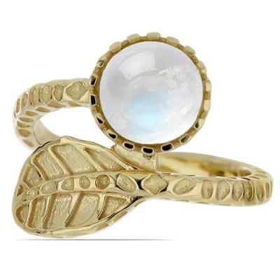 BUY  RAINBOW MOONSTONE SINGLE STONE FASHION RING